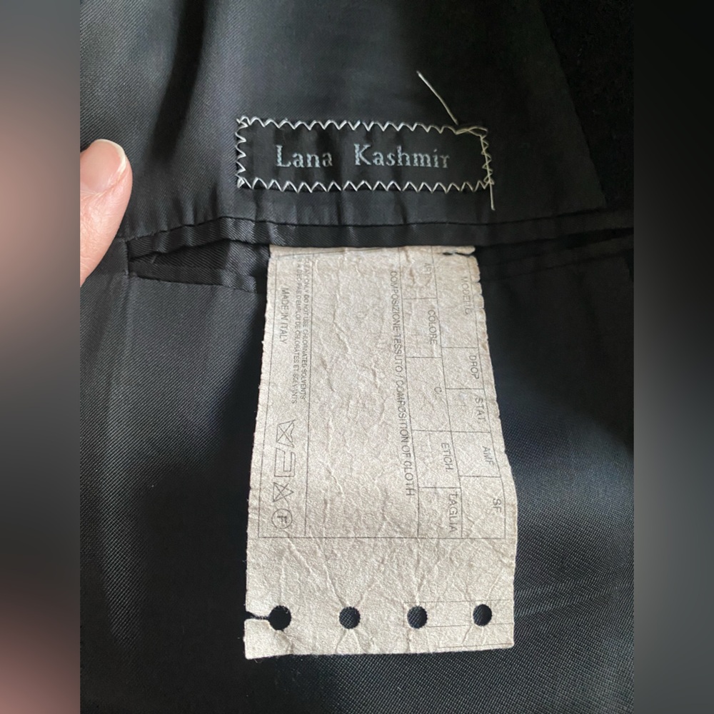 Paolo Cellini Men's Black Double-Breasted Wool Peacoat - Brand - Picture 3 of 5